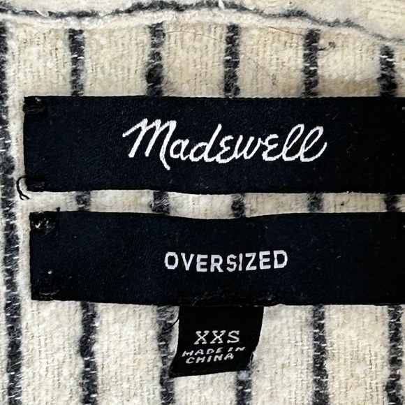 Madewell Women's Oversized Striped Button Down Shirt Sz XXS - Picture 3 of 7